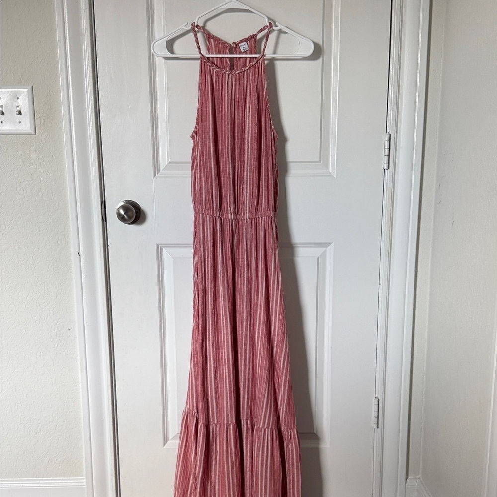 Old Navy Waist-Defined Braided-Strap Dobby Stripe Maxi Dress - Picture 6 of 12
